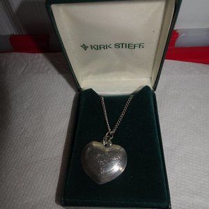 Kirk Stieff Summer Rose Pewter Pendant Necklace